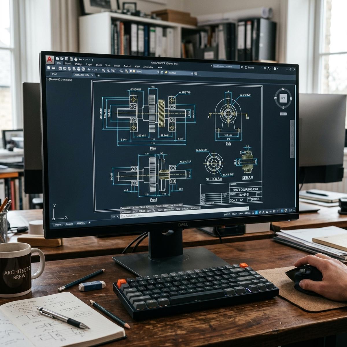 Precise CAD drafting profiles and orthographic layout designs reviewed by ThinkToReality team. - Image 1